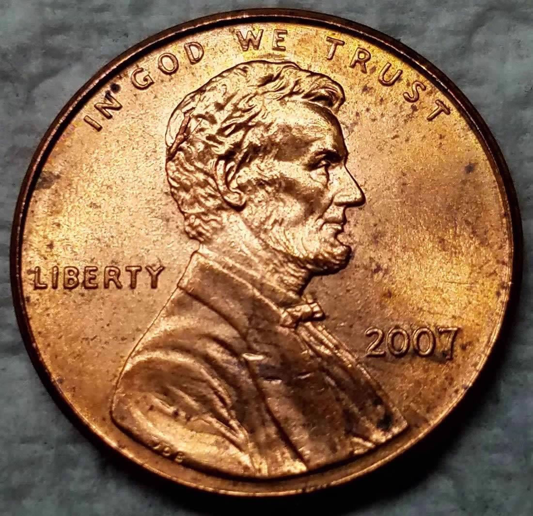 2007-P-Lincoln-Cent-Interior-Die-Break-On-Back-Of-Head?